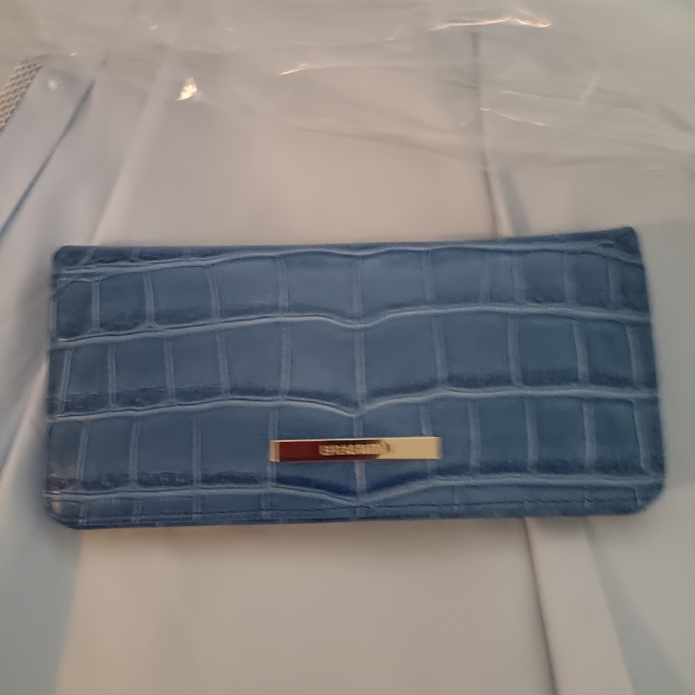 Brahmin Sky Blue Leather Wallet NWT - Picture 5 of 9